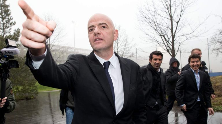FIFA president Gianni Infantino in Zurich, Switzerland, in February this year
