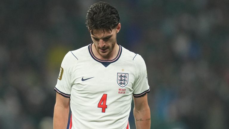 Declan Rice is suspended for England's potential World Cup semi-final 