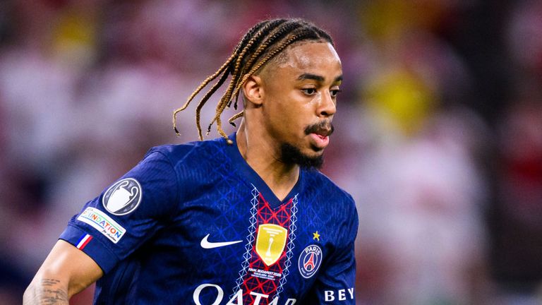 PSG's Bradley Barcola is a Liverpool target