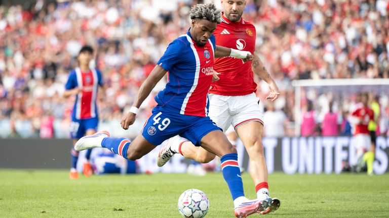 Ibrahim Mbaye scores against Man Utd