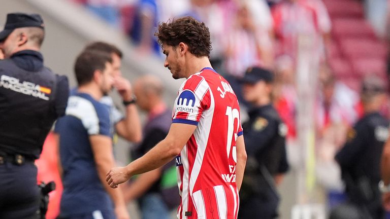 MADRID, SPAIN - AUGUST 23: Julian Alvarez of Atletico de Madrid reacts after the LaLiga EA Sports 2026/27 match between Atletico de Madrid