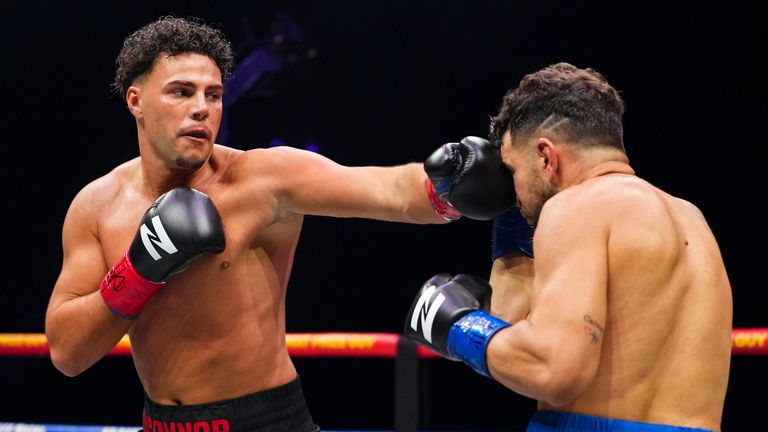DUBLIN, IRELAND - AUGUST 08:  in a cruiserweight bout during the Zuffa Boxing 10 event at 3Arena on August 8, 2026 in Dublin, Ireland. (Photo by Cooper Neill/Zuffa Boxing)