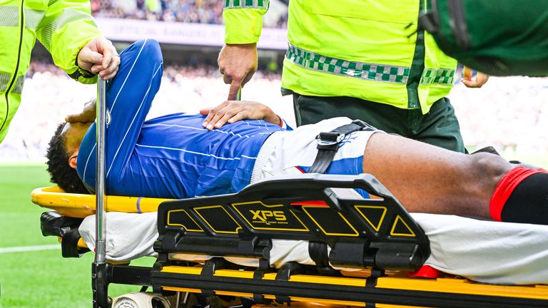 Youssef Chermiti was injured in Sunday's defeat to Hibs 