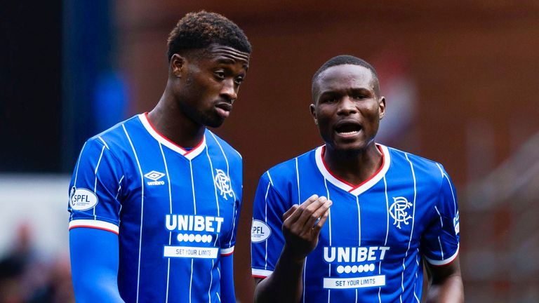 Fernandez (L) and Olwethu Makhanya have developed a good relationship in the heart of Rangers' defence