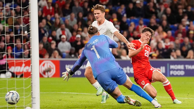 Dan James equalised for Wales before half time