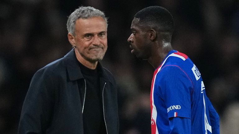 Ousmane Dembele came off with an injury against Barca